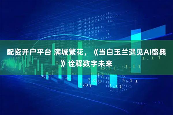 配资开户平台 满城繁花，《当白玉兰遇见AI盛典》诠释数字未来